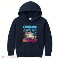 Cruising Into My 4th Birthday Trip Cruise Birthday Vacation Kids Hoodie thumb 0