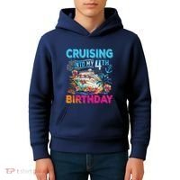 Cruising Into My 4th Birthday Trip Cruise Birthday Vacation Kids Hoodie thumb 4