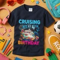 Cruising Into My 4th Birthday Trip Cruise Birthday Vacation Kids T-Shirt thumb 3