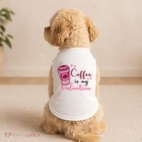 Coffee Is My Valentine Cute Coffee Lover Doggie Tank thumb 2