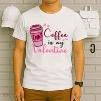 Coffee Is My Valentine Cute Coffee Lover T-Shirt thumb 6