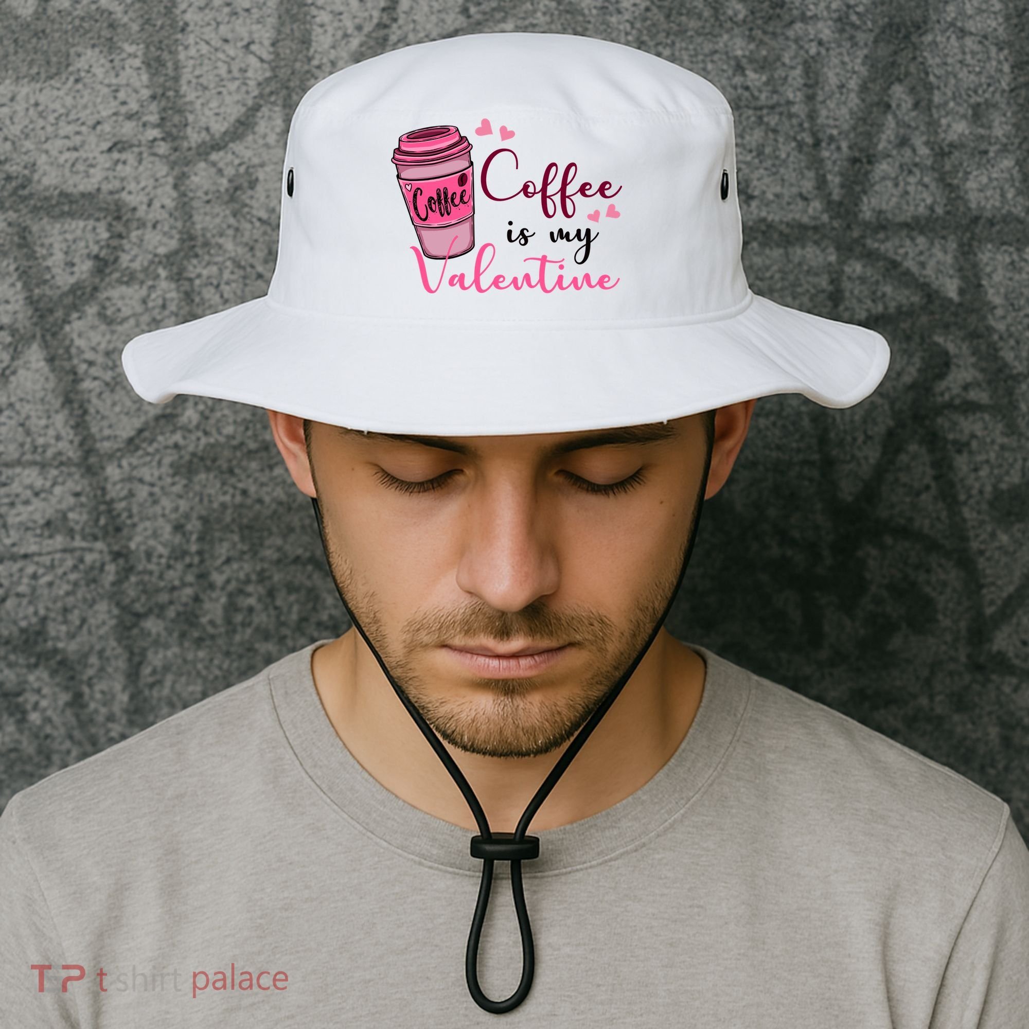 Coffee Is My Valentine Cute Coffee Lover Bucket Hat