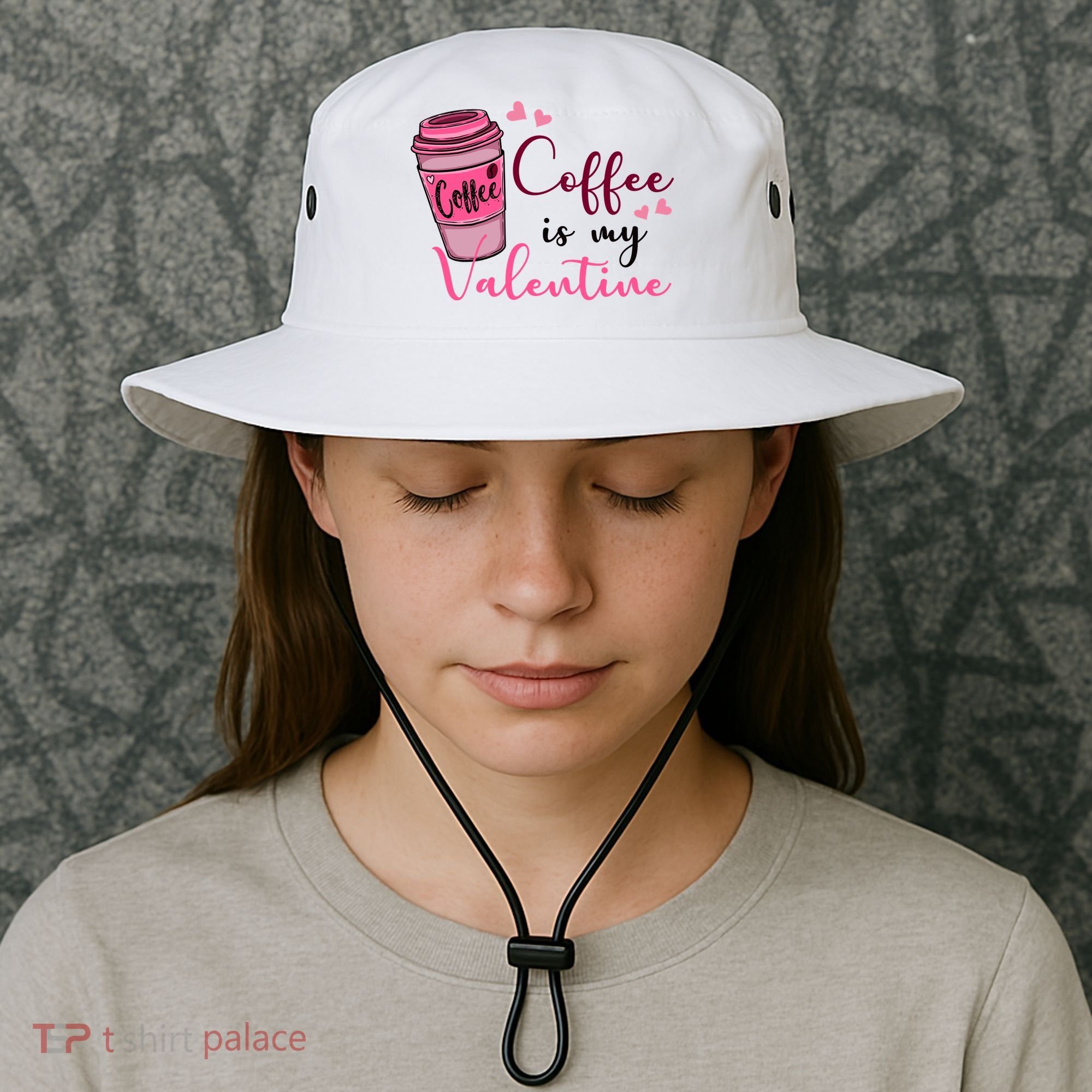 Coffee Is My Valentine Cute Coffee Lover Bucket Hat