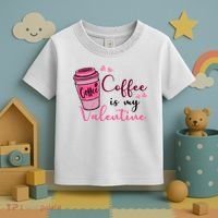 Coffee Is My Valentine Cute Coffee Lover Toddler T-Shirt thumb 3