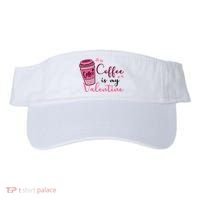 Coffee Is My Valentine Cute Coffee Lover Visor thumb 0