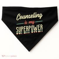 Counseling Is My Superpower School Counselor Gift USA-Made Doggie Bandana thumb 0