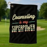 Counseling Is My Superpower School Counselor Gift Golf Towel thumb 1