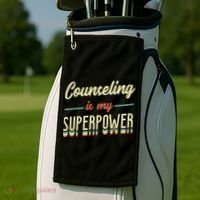 Counseling Is My Superpower School Counselor Gift Golf Towel thumb 2