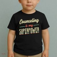 Counseling Is My Superpower School Counselor Gift Toddler T-Shirt thumb 2