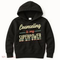 Counseling Is My Superpower School Counselor Gift Kids Hoodie thumb 0