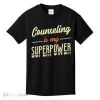 Counseling Is My Superpower School Counselor Gift Kids T-Shirt thumb 0