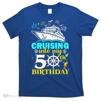 Cruising Into My 50th Birthday 50 Year Old Cruise Birthday T-Shirt thumb 0