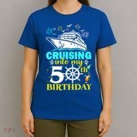 Cruising Into My 50th Birthday 50 Year Old Cruise Birthday T-Shirt thumb 4