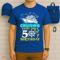 Cruising Into My 50th Birthday 50 Year Old Cruise Birthday T-Shirt thumb 6