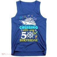 Cruising Into My 50th Birthday 50 Year Old Cruise Birthday Tank Top thumb 0