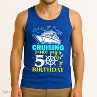 Cruising Into My 50th Birthday 50 Year Old Cruise Birthday Tank Top thumb 3