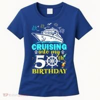 Cruising Into My 50th Birthday 50 Year Old Cruise Birthday Women's T-Shirt thumb 0