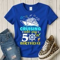 Cruising Into My 50th Birthday 50 Year Old Cruise Birthday Women's T-Shirt thumb 3