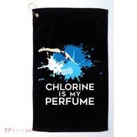 Chlorine Is My Perfume Swimming Great Gift Golf Towel thumb 0