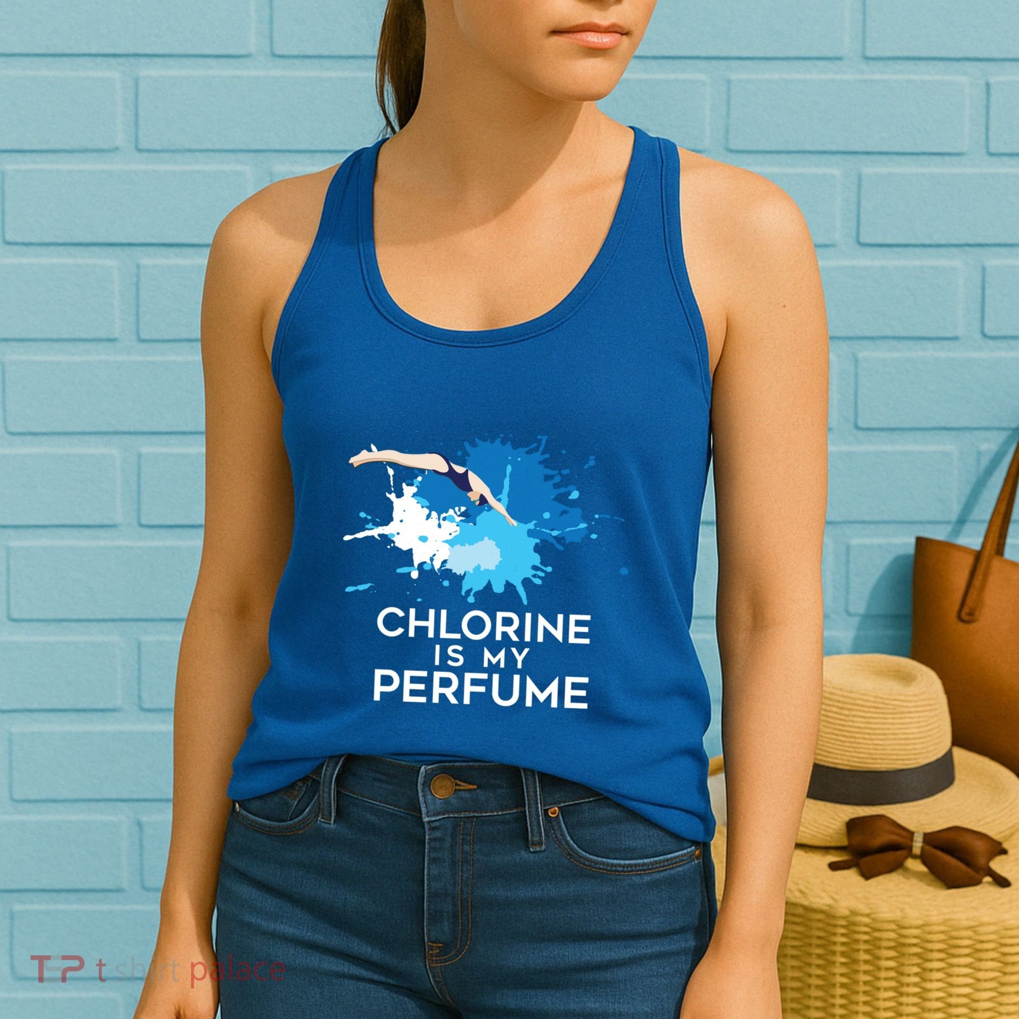 Chlorine Is My Perfume Swimming Great Gift Women's Tank Top