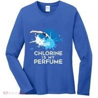 Chlorine Is My Perfume Swimming Great Gift Women's Long Sleeve Shirt thumb 0