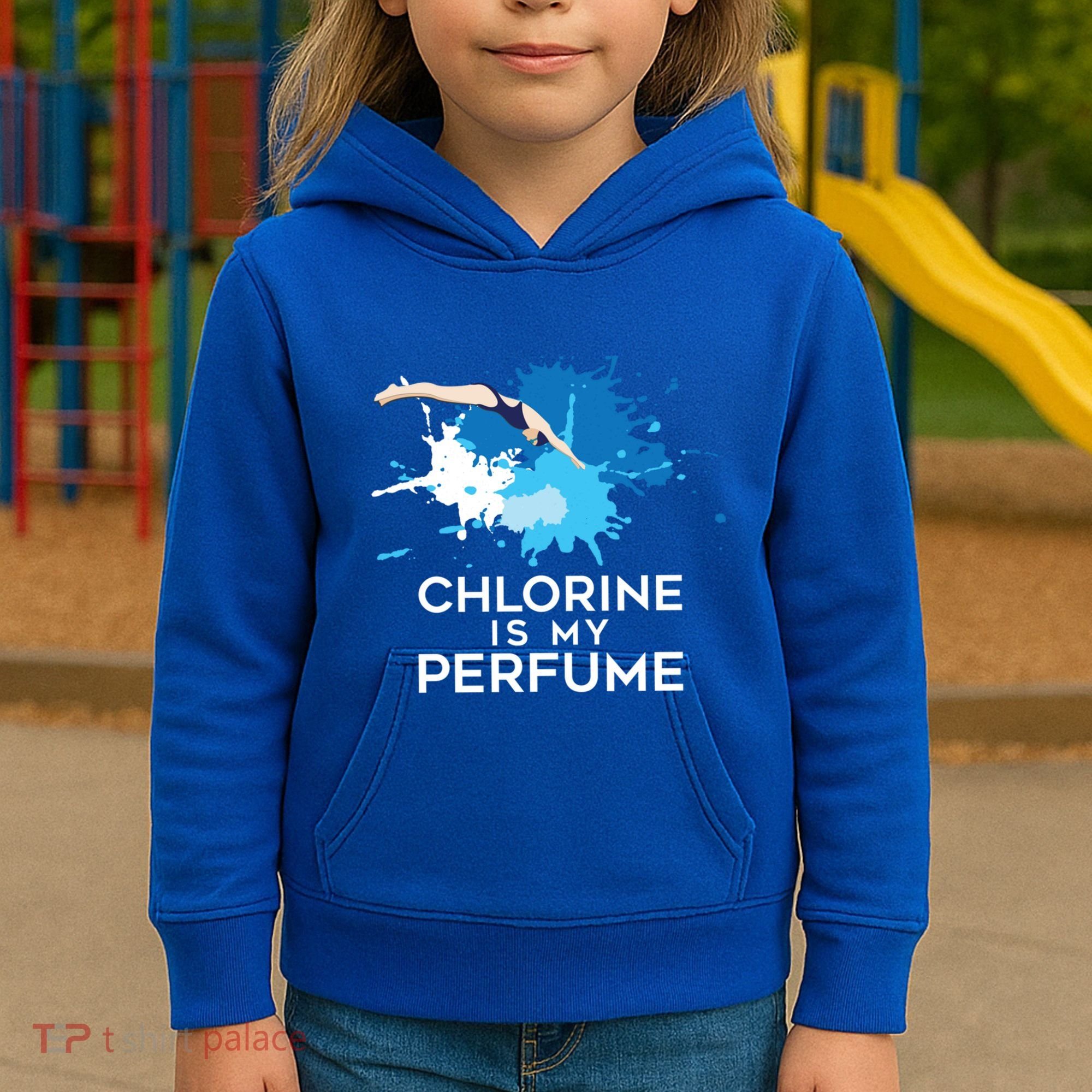 Chlorine Is My Perfume Swimming Great Gift Kids Hoodie