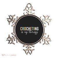 Crocheting Is My Therapy Ornament thumb 0