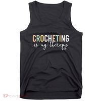 Crocheting Is My Therapy Tank Top thumb 0