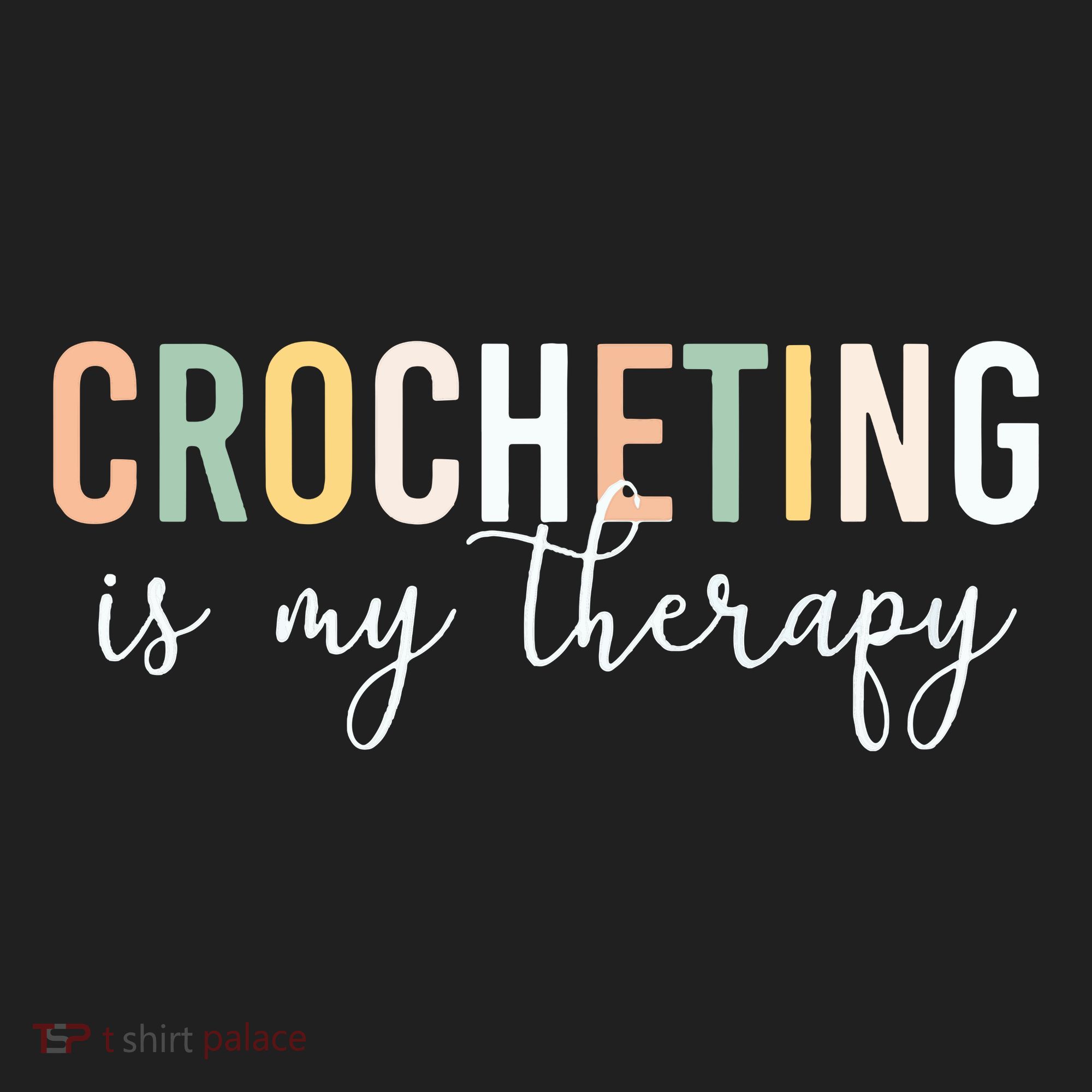 Crocheting Is My Therapy Golf Towel