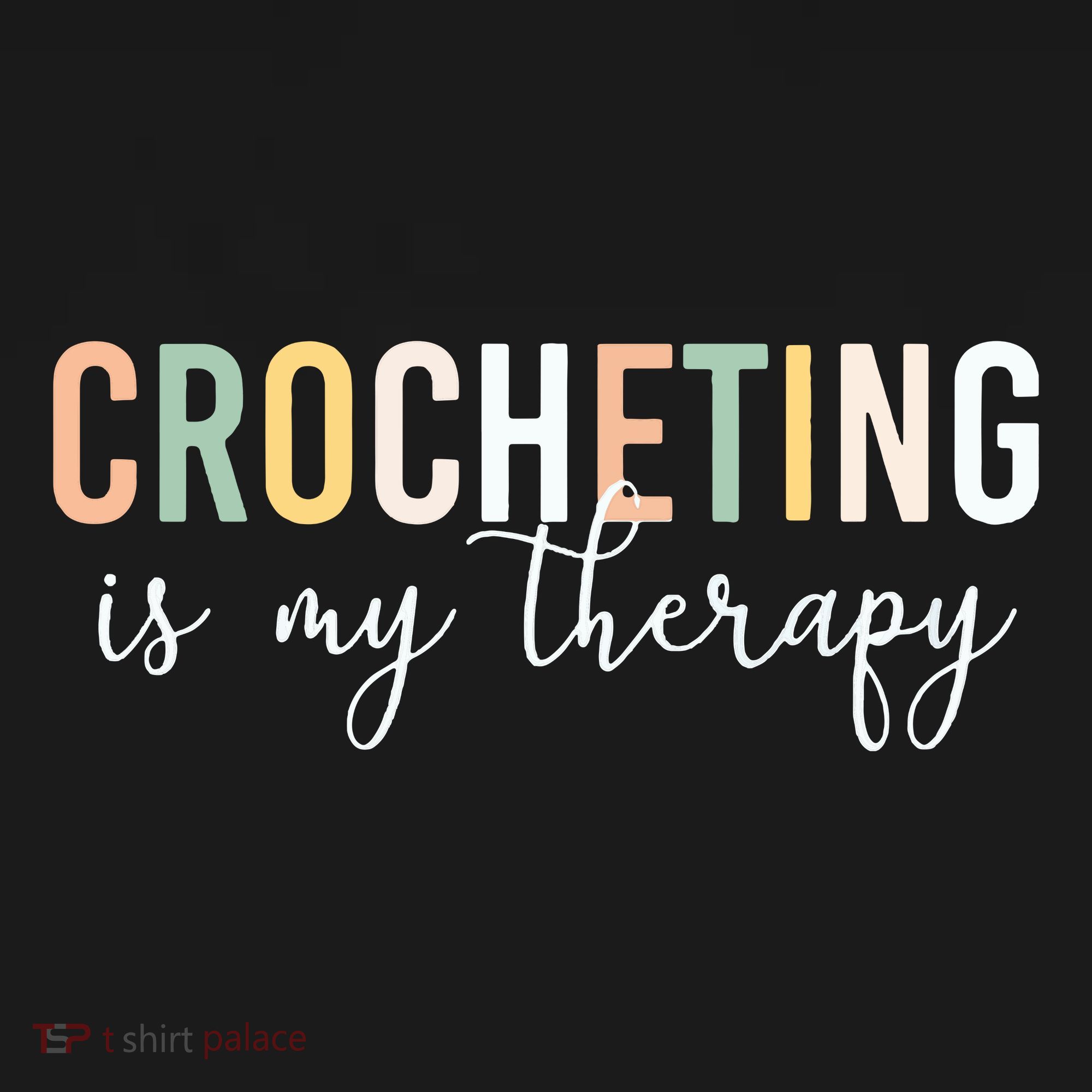 Crocheting Is My Therapy Kids Long Sleeve Shirt