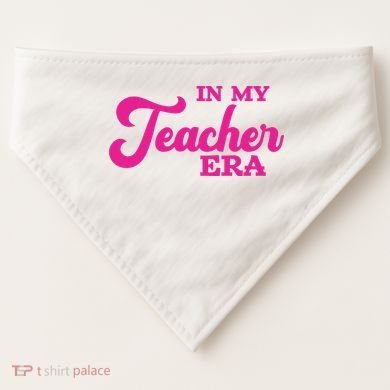 Cute In My Teacher Era School USA-Made Doggie Bandana