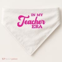 Cute In My Teacher Era School USA-Made Doggie Bandana thumb 0