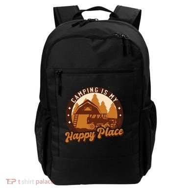 Camping Is My Happy Place Retro Backpack