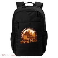 Camping Is My Happy Place Retro Backpack thumb 0