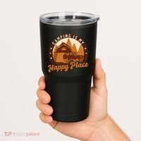 Camping Is My Happy Place Retro Tumbler thumb 2