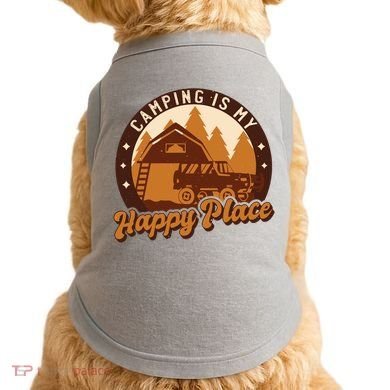 Camping Is My Happy Place Retro Doggie Tank
