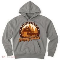 Camping Is My Happy Place Retro Hoodie thumb 0