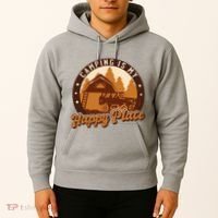Camping Is My Happy Place Retro Hoodie thumb 2