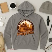Camping Is My Happy Place Retro Hoodie thumb 3