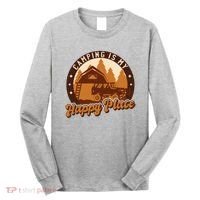 Camping Is My Happy Place Retro Long Sleeve Shirt thumb 0