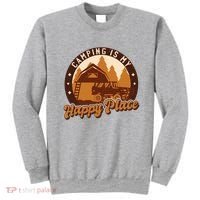 Camping Is My Happy Place Retro Sweatshirt thumb 0