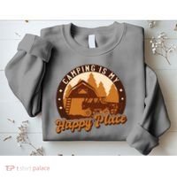 Camping Is My Happy Place Retro Sweatshirt thumb 2