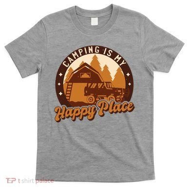 Camping Is My Happy Place Retro T-Shirt