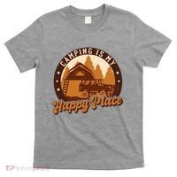 Camping Is My Happy Place Retro T-Shirt thumb 0