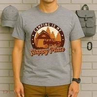 Camping Is My Happy Place Retro T-Shirt thumb 6