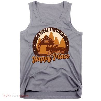Camping Is My Happy Place Retro Tank Top