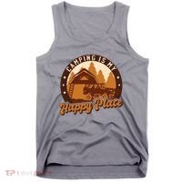 Camping Is My Happy Place Retro Tank Top thumb 0