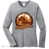 Camping Is My Happy Place Retro Women's Long Sleeve Shirt thumb 0