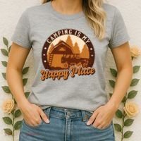 Camping Is My Happy Place Retro Women's T-Shirt thumb 2