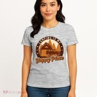 Camping Is My Happy Place Retro Women's T-Shirt thumb 4